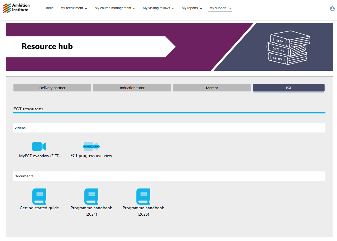 MyECT resource hub